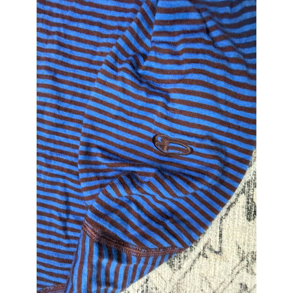 Icebreaker Merino Wool 200 Oasis LS Crewe Thermal Mens Base Layer Top S Stripes - Picture 8 of 9